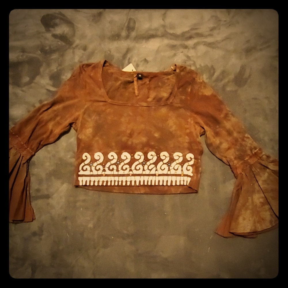 ✌Retro 70s✌style Boho Crop Top  (M) ☆NWT☆